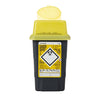 Sharpsafe 1.8L square sharps container, front-on view