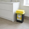 Sharpsafe 5L sharps container in a home bathroom