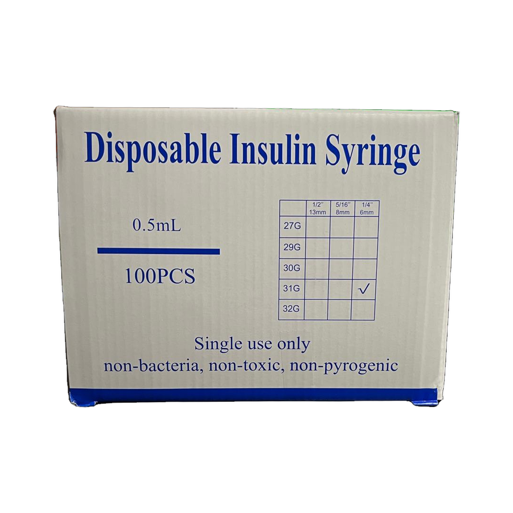 0.5ml insulin syringe box front
