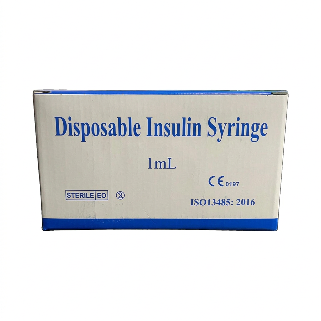 1ml insulin syringe box side