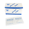 Alcohol Wipes 100 Pack box with an individually wrapped alcohol pad sachet