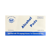 Front of the Alcohol Wipes 100 Pack box: 3x6cm pads, 100 PCS, saturated with 70% isopropyl alcohol