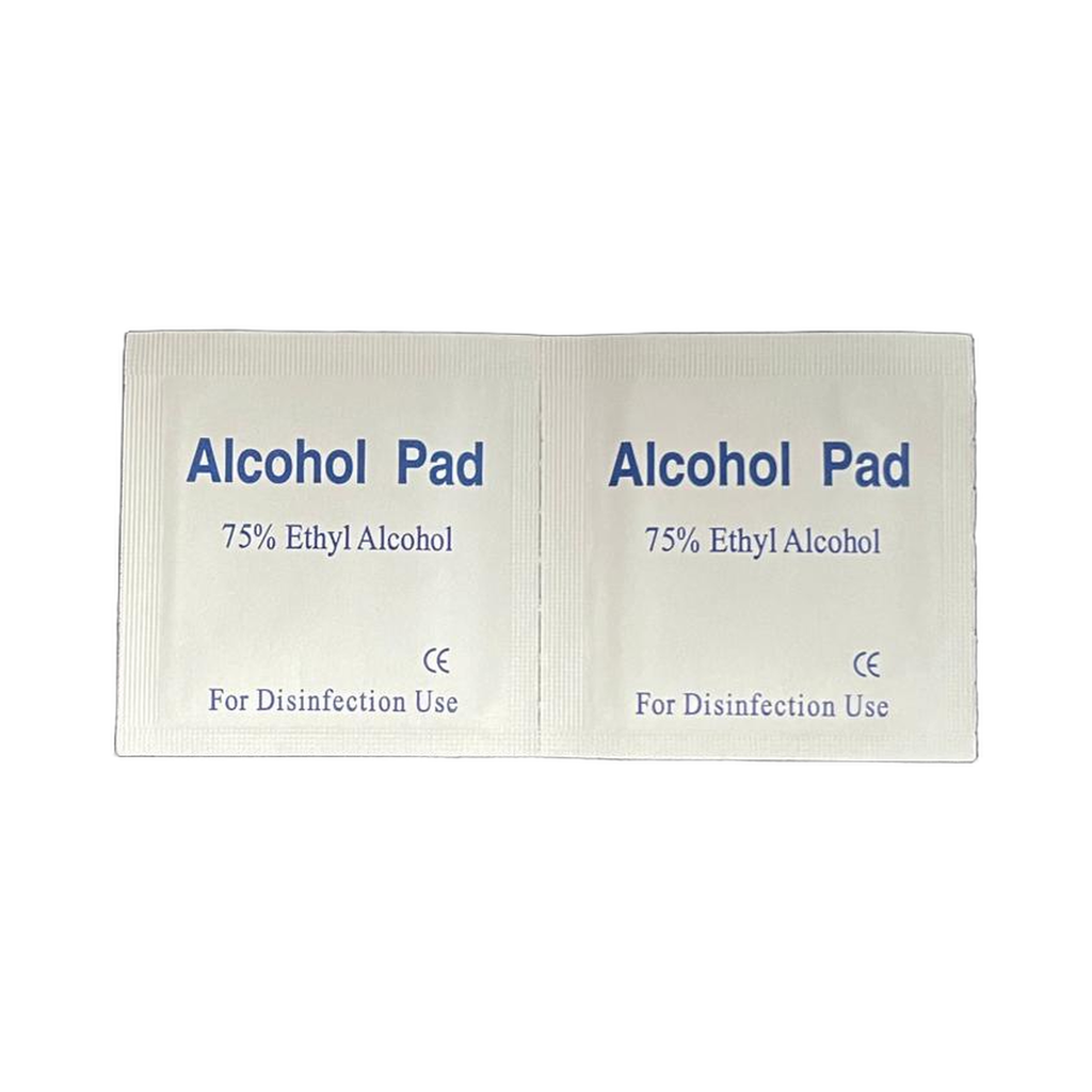 Alcohol wipes sachets pair